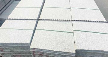 长治芝麻白毛板，石材毛板