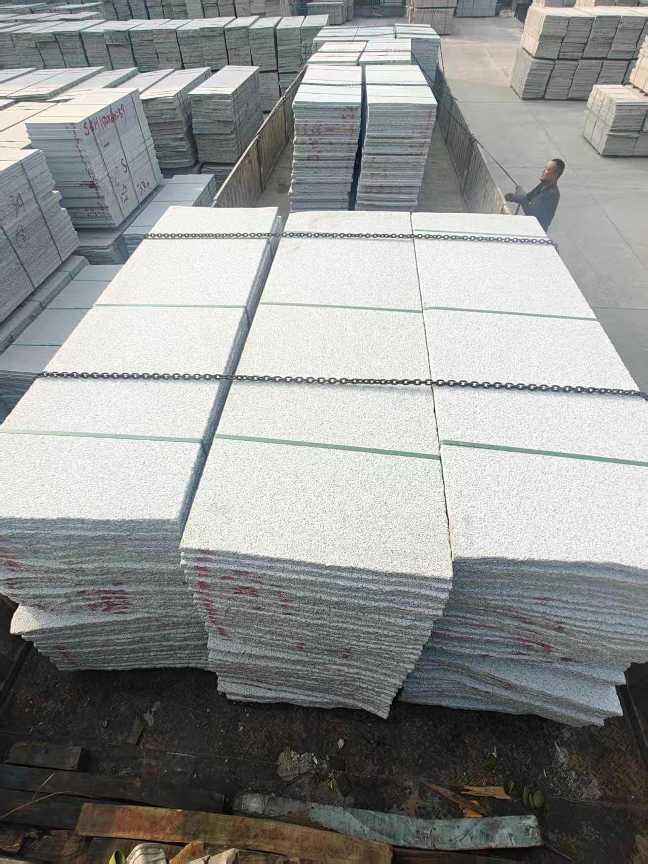 长治芝麻白毛板，石材毛板